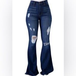 Distressed Blue Women's Jeans